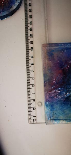 Square coaster with color pattern